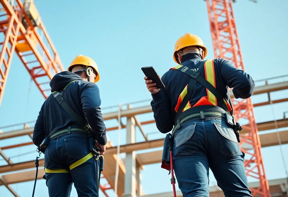 AI technology enhancing safety on a construction site
