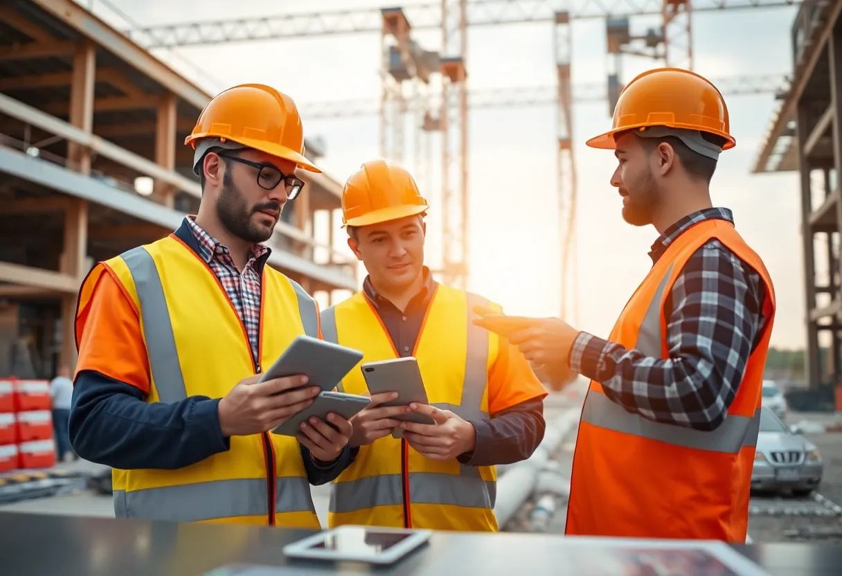 Construction site with data-driven technologies