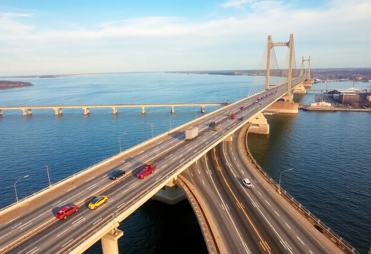 Traffic on Delaware River bridges with toll stations