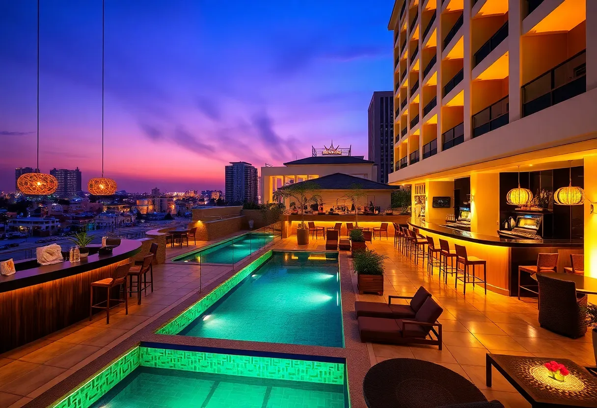 A modern lifestyle hotel in Sub-Saharan Africa with stylish amenities.