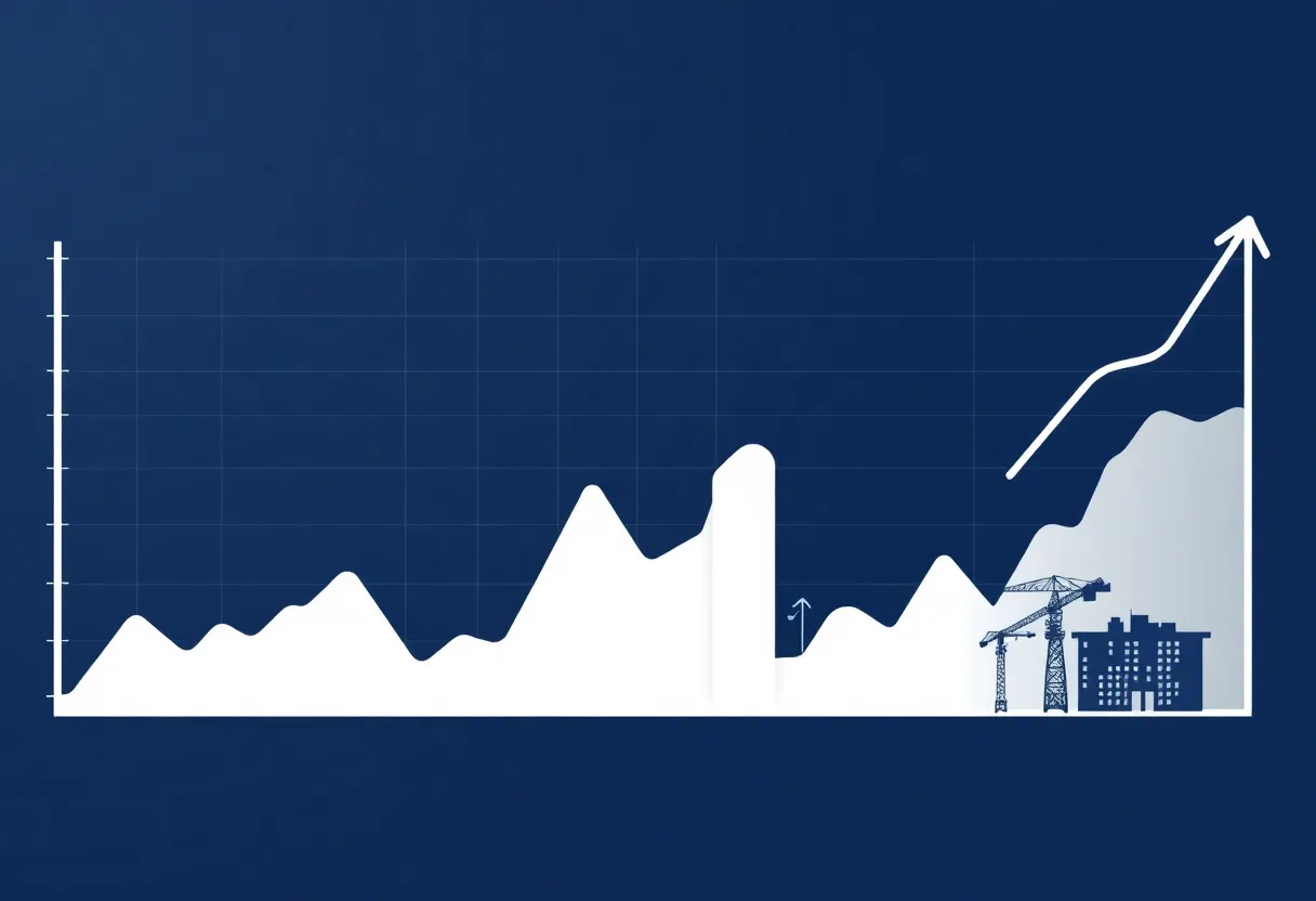 Illustration representing Procore Technologies and market trends