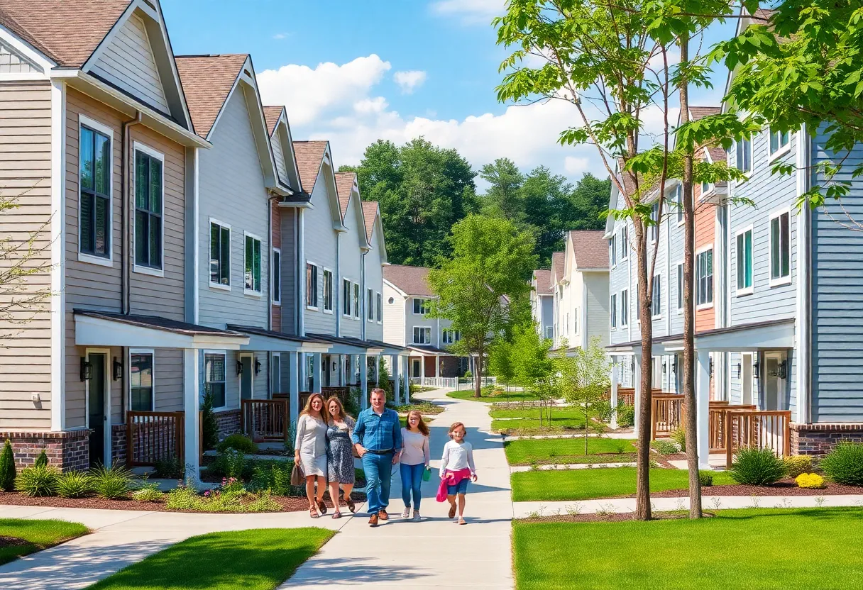 Modern build-to-rent community with amenities