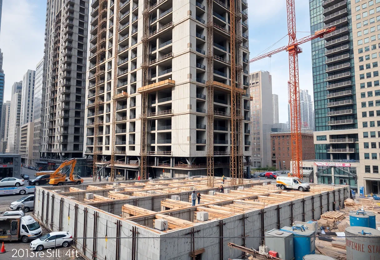 Construction site of affordable housing project in San Francisco