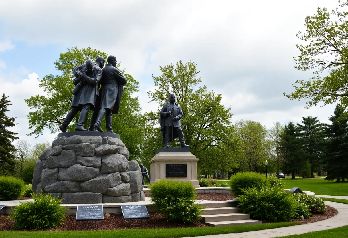 California Firefighters Memorial Expansion with statue