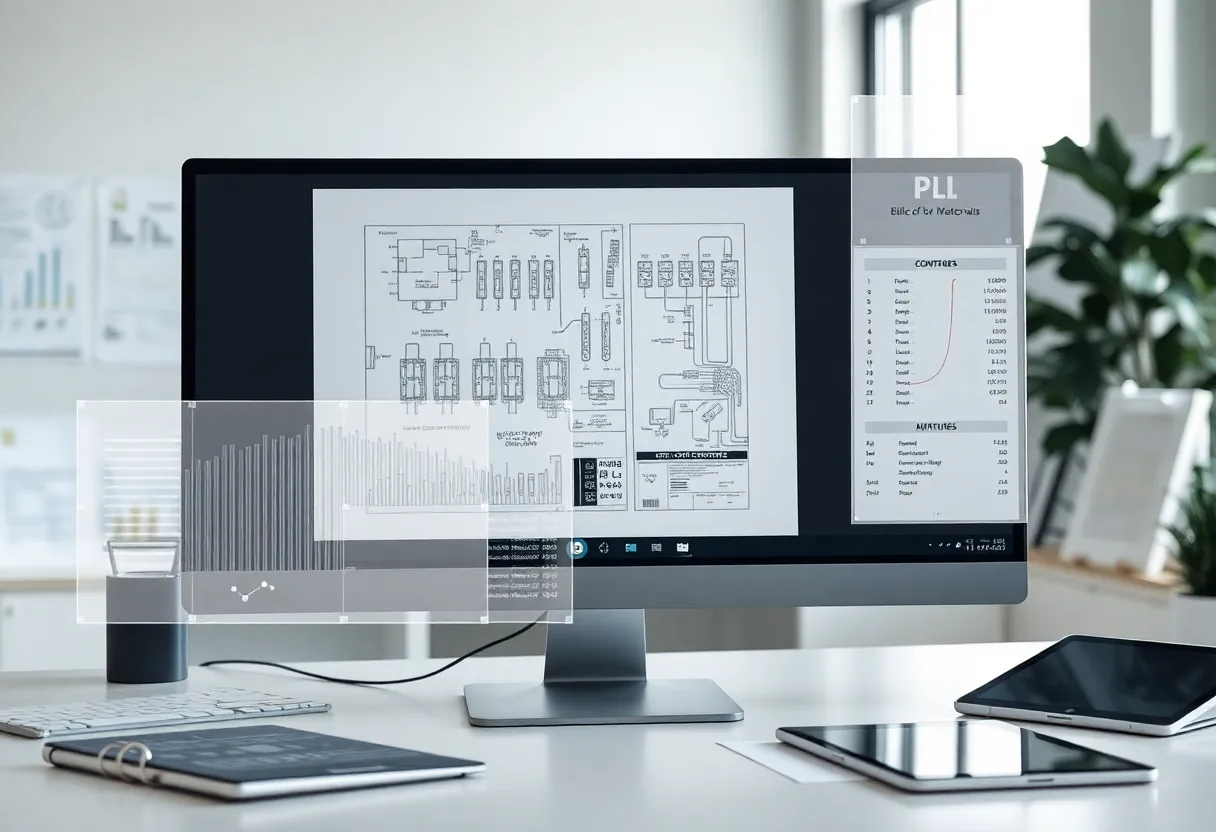 AI platform extracting electrical takeoffs from PDF construction plans on a computer screen