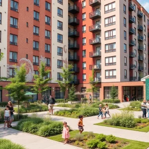 Artist's concept of the affordable housing project in Fort Worth