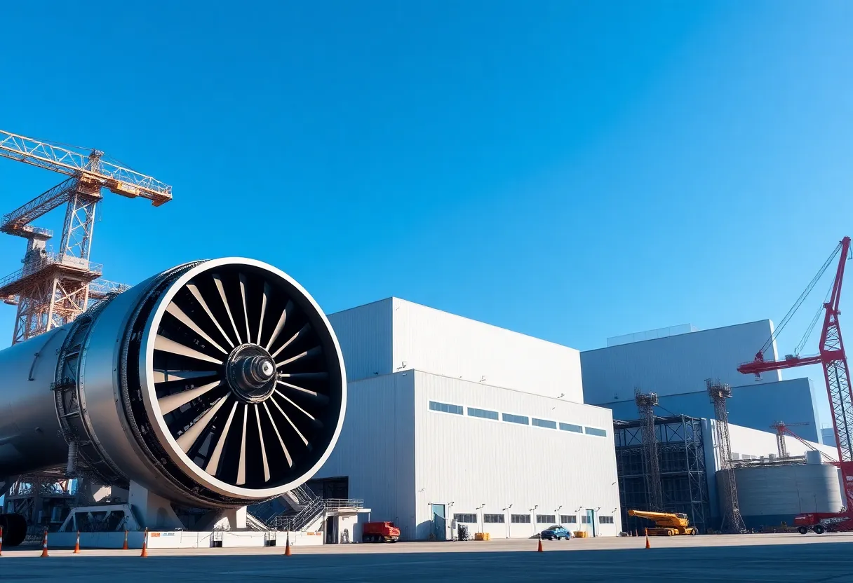 Construction of Williams International gas turbine engine facility in Crestview, Florida.