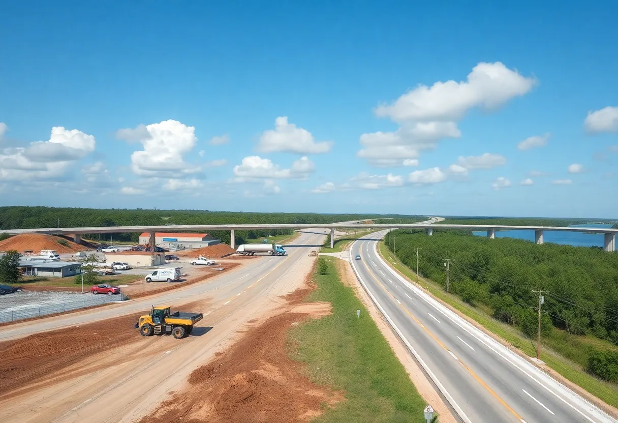 Construction site for I-95 interchange at Pioneer Trail