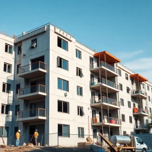 Construction of N4 multifamily apartments in downtown Jacksonville, Florida