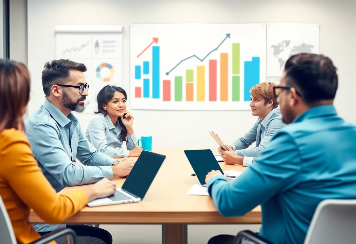 Small business owners discussing optimism and challenges