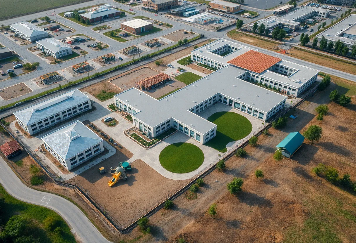 Construction site of the expanded Child Development Centers at Barksdale AFB