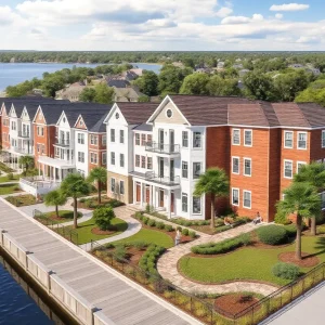 Rendering of Charleston's new waterfront residential complex