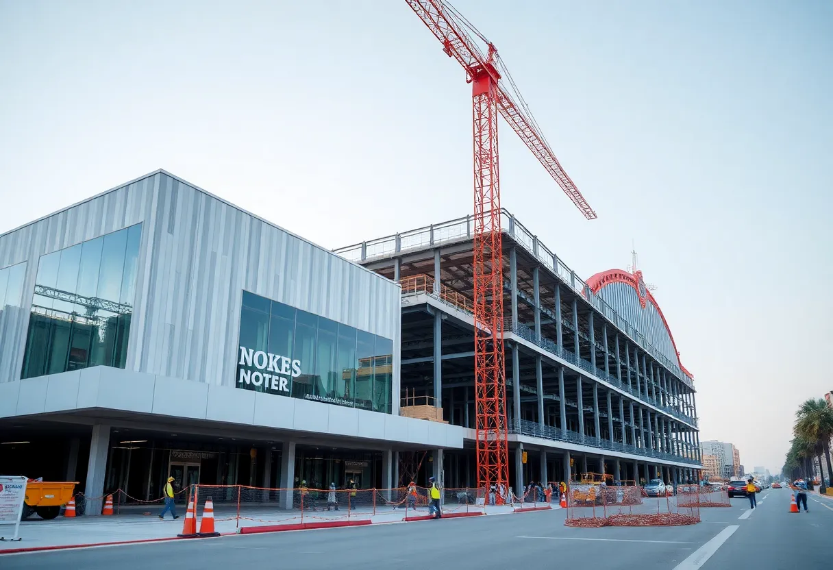Construction site of the new convention center annex in Columbia, SC