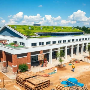 Construction site of a new public school in Jackson, Mississippi
