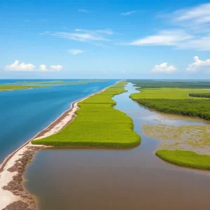 Coastal levee reinforcement project in Jefferson Parish, Louisiana
