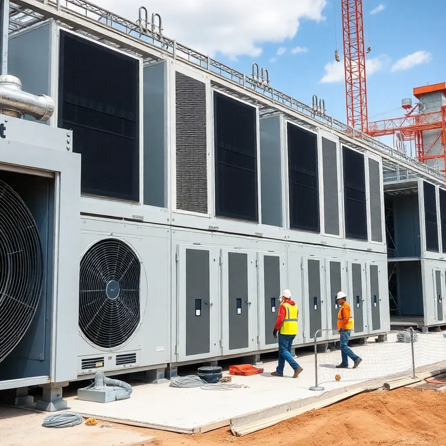 Construction site of Meta's new data center in Richmond, Virginia
